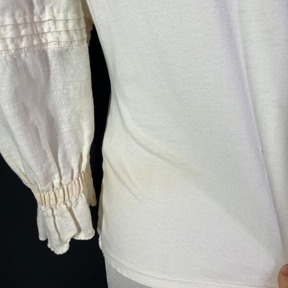 Vintage Country Line Size 36 Cream Top Puffed Sleeves *Flaws - Picture 9 of 16